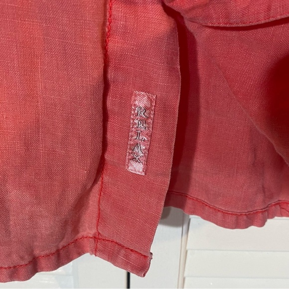 Tommy Bahama Long Sleeve Button Up Shirt Size XL/TG Paradise Coral 100% Linen - Picture 7 of 10